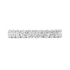 1.00CT Platinum Oval Shape Diamond Ring Share Prong Setting In 18K White Gold
