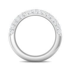 Triple Row Diamond Eternity Ring Pave Setting In Platinum  (1.50Ct. Tw.)