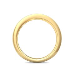 Flat Profile Channel Set Women's Wedding Ring In 18K Yellow Gold 
