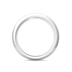  Channel Setting Flat Profile Diamond Wedding Ring Shiny Finish In 18K White Gold 