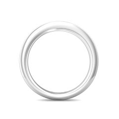 Channel Set Shiny Finish Comfort Fit Diamond Wedding Ring In 18K White Gold 