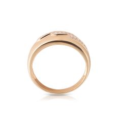 Pink Gold Diamond Dress Ring  Set In 18 Karat Rose Gold 