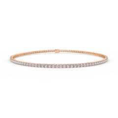 2.00CT Lab Grown Diamond Tennis Bracelet in 18K Rose Gold 4 Claw Setting 