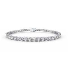 5CT Lab Grown Diamond Tennis Bracelet 4 Claw Setting In 18K White Gold 