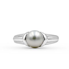 9K White Gold Fresh Water Pearl Ring