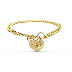 9K Yellow Gold Locket Bracelet 