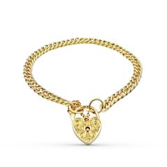 9K Yellow Gold Locket Bracelet 