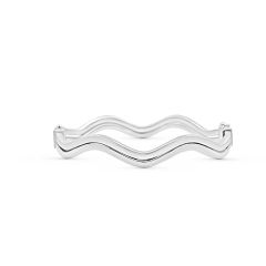 14k white gold plain bangle 