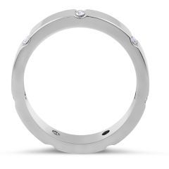 18 Karat White Gold Diamond Wedding Band  - womens wedding bands