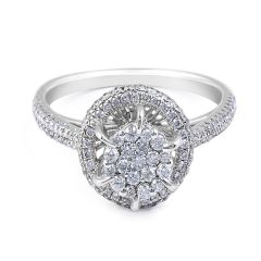 Halo Diamond Engagement Ring Invisible Setting - Wedding rings melbourne