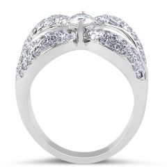 18 Karat Diamond Infinity Ring with Micro Pave Setting