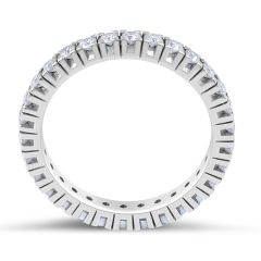 18 Karat White Gold Modern Eternity Design Diamond Wedding Band