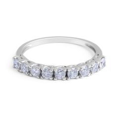 18 Karat White Gold Traditional Style Diamond Wedding Band - womens wedding band