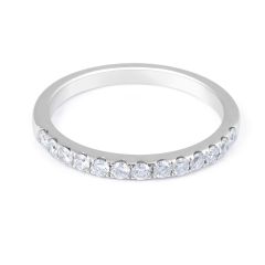 18 Karat White Gold Classic Modern Style Diamond Wedding Band (Ladies Band Settings)