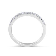 18 Karat White Gold Classic Modern Style Diamond Wedding Band 