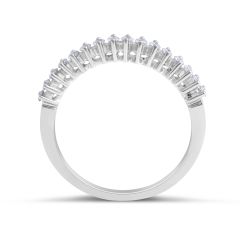 18 Karat White Gold Diamond wedding in Prong Setting - Diamond rings