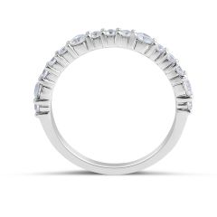 18 Karat White Gold Modern style Diamond Wedding Band 