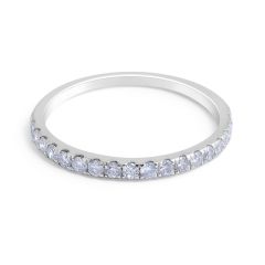 18 Karat White Gold Classic diamond wedding band -  womens wedding band