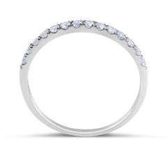 18 Karat White Gold Classic diamond wedding band - womens wedding band