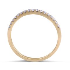 18 Karat Yellow Gold Classic diamond wedding band - womens wedding bands