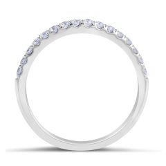 18 Karat White gold Diamond Wedding Band in Pave Setting 
