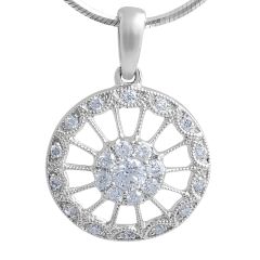 18 Karat white gold Vintage Diamond pendant