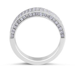 18 Karat White Gold Classic Diamond Wedding Band - womens wedding bands