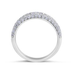 18 Karat White Gold Diamond Wedding Band - womens wedding bands