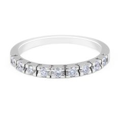 18 Karat White Gold Traditional claw set diamond Wedding Band