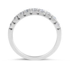 18 Karat White Gold Traditional claw set diamond Wedding Band - womens wedding bands