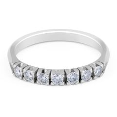18 Karat White Gold Traditional claw Set Diamond Wedding Band