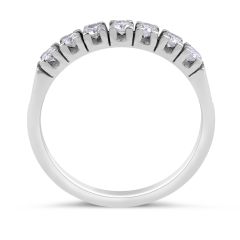 18 Karat White Gold Traditional claw Set Diamond Wedding Band - womens wedding band