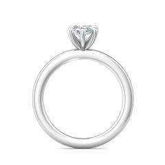Marquise Cut Solitaire 6 claw setting Diamond Engagement Ring In a Plain Band -Platinum
