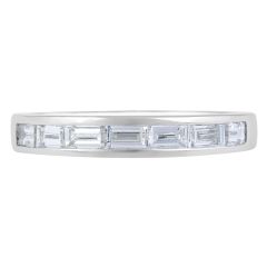 18 Karat White Gold Diamond Wedding Bands for women