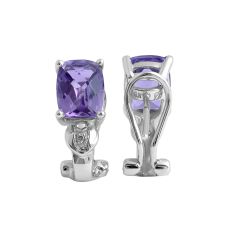 Amethyst and Diamond Earrings