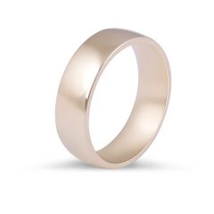 5.00MM Gents Wedding Band with slightly rounded shape-9K Rose