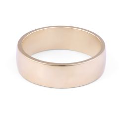 5.00MM Gents Wedding Band with slightly rounded shape-9K Rose