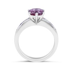 Pink Sapphire Diamond Engagement Ring in 18 Karat White Gold Engagement rings melbourne