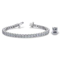 Platinum Tennis Bracelet four Prong -Platinum-Tennis Bracelet