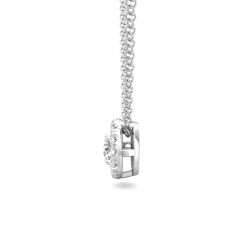 Halo Diamond Round Cut 4 Claw Setting Centre Stone Pave Setting Side Stone In 18K White Gold 