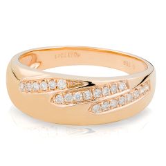 Pink Gold Diamond Dress Ring  Set In 18 Karat Rose Gold 