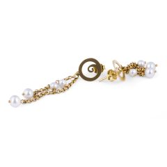 Pearl and Gold Earring set in 18 Karat Yellow gold
