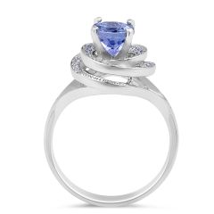  Halo Tanzanite Diamond Ring in 18 Karat Engagement rings melbourne
