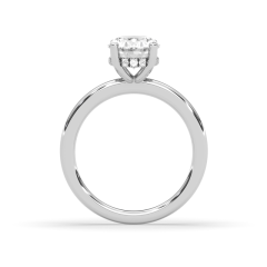 2..00CT Lap Grown Diamond  Oval Cut Hidden Halo Engagement Ring Set In 18K White Gold 
