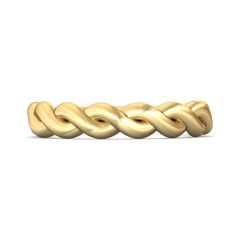 Twist Plain Wedding Ring In 18K Yellow Gold 