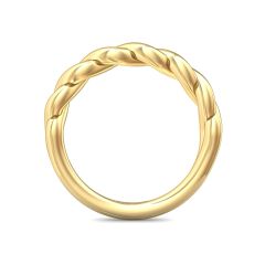 Twist Plain Wedding Ring In 18K Yellow Gold 