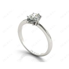 Marquise Cut Diamond Engagement Ring with Claw set centre stone in 18K White