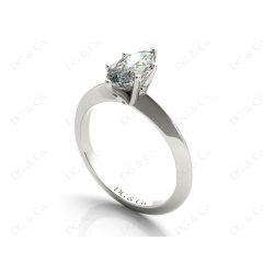 Marquise cut diamond classic engagement ring in six claw setting in 18K White