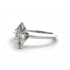Marquise cut diamond classic engagement ring in six claw setting in Platinum