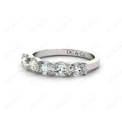 Diamond Wedding Band with Pave Setting Stones in Platinum